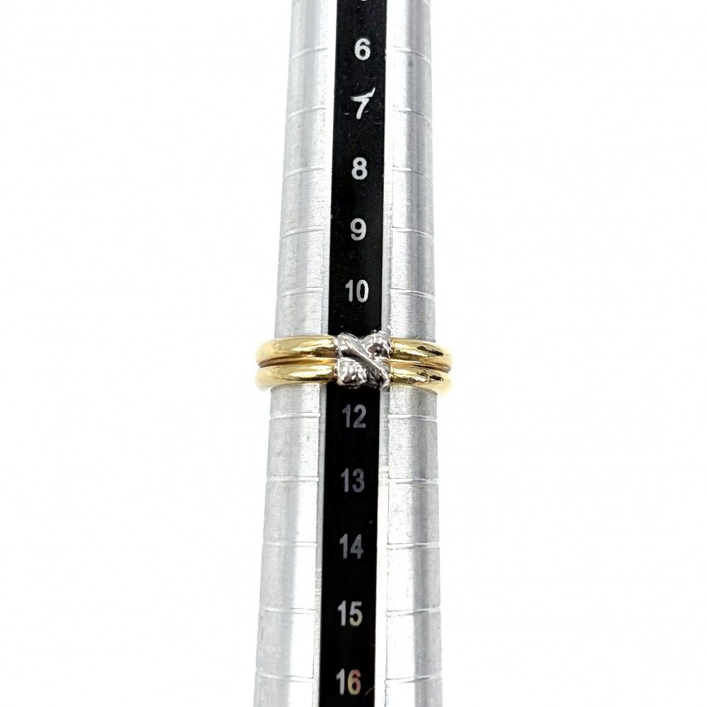 Tiffany Ring Au750 18 Yg Wg Tiffany&Co. K18 11.5 6.5G