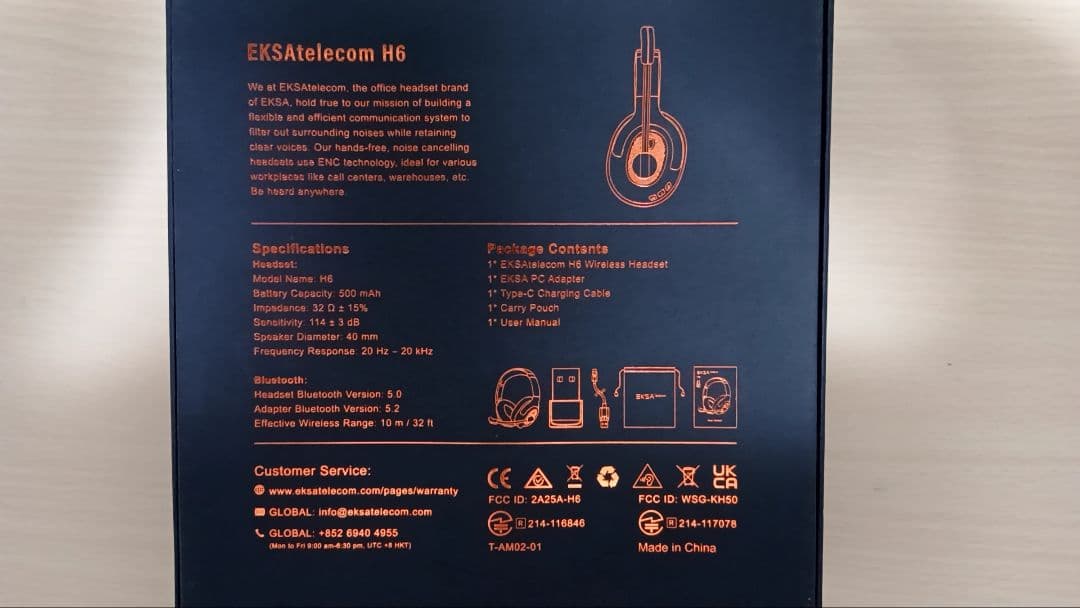 Wireless Headset Eksa H6 Bluetooth Usb