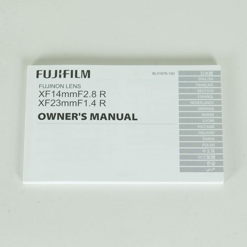 Fujifilm Lens (Single Focus) Xf23Mmf1.4 R X