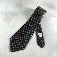 Fendi Ties A Tie Zucca Ff Logo Silk Black