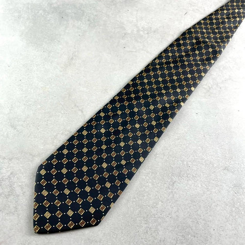 Fendi Ties A Tie Zucca Ff Logo Silk Black