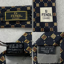 Fendi Ties A Tie Zucca Ff Logo Silk Black