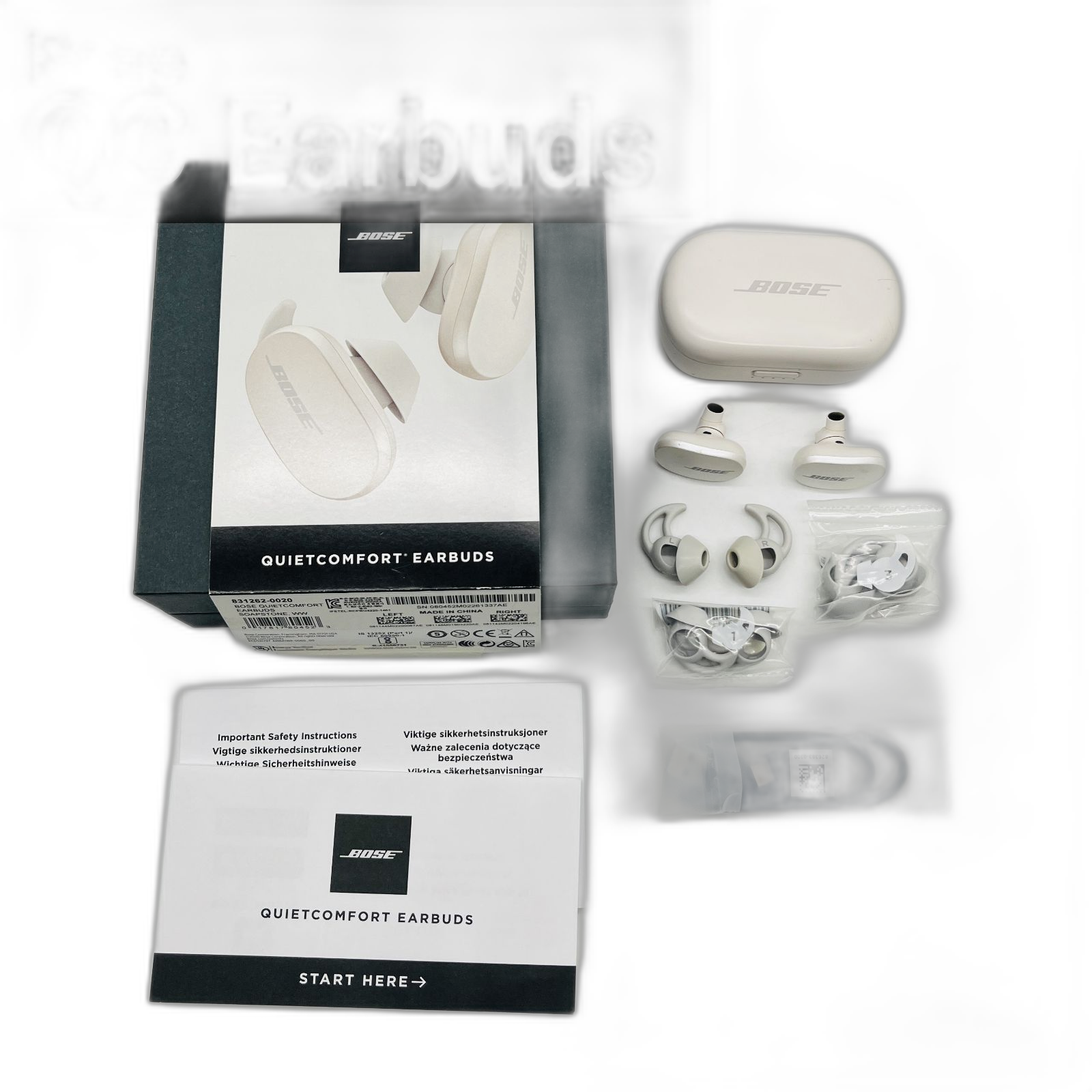 Bose Wireless Earphone Quietcomfort Earbuds Bluetooth 6 +12 831262-0020
