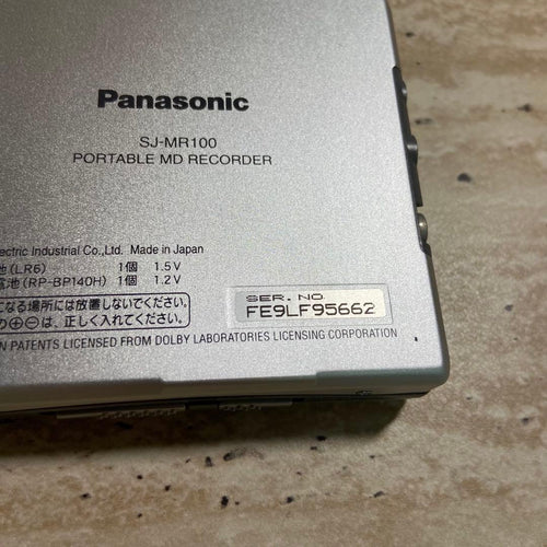 Panasonic Portable Md Players Sj-Mr100 7920