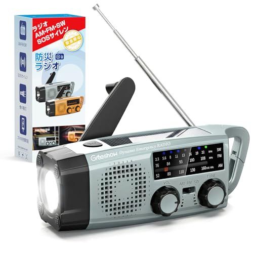 Radio And Boombox Greeshow Fm/Am/Sw 3Way 2000Mah Sos Led Fd243C7D