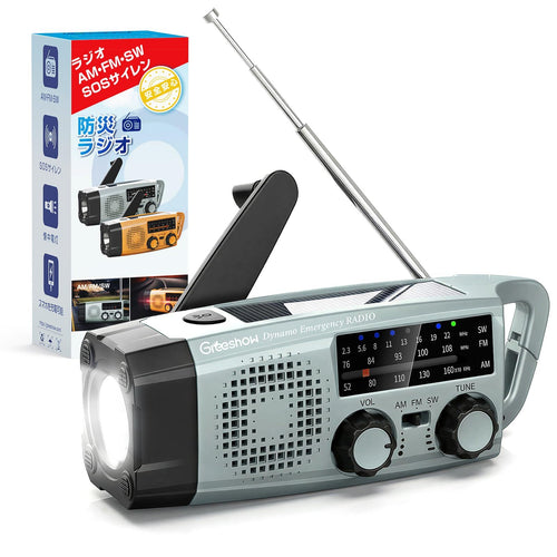Radio And Boombox Greeshow Fm/Am/Sw 3Way 2000Mah Sos Led Fd243C7D
