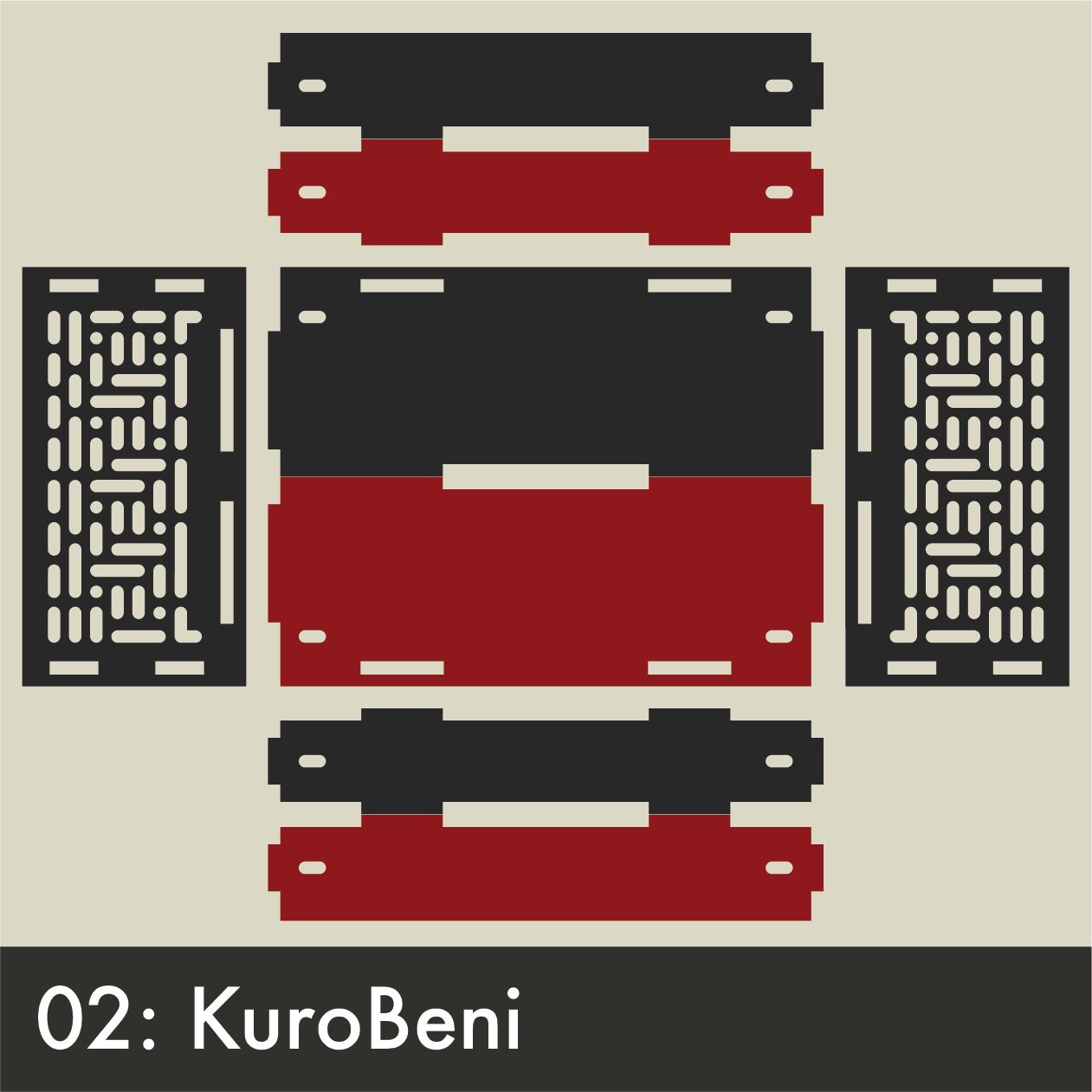 Modular Synthesizer Takazudo Zudo-Block-40 Lite 02:Kurobeni-Lite