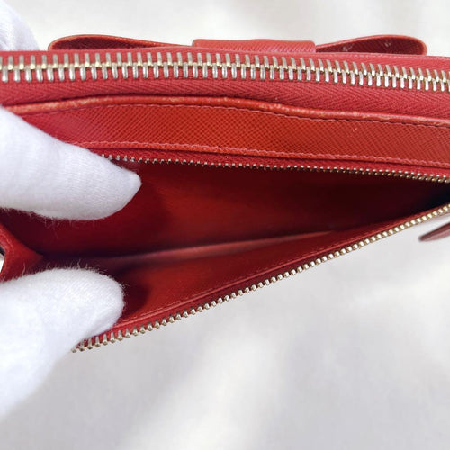 Prada Long Wallet L Red