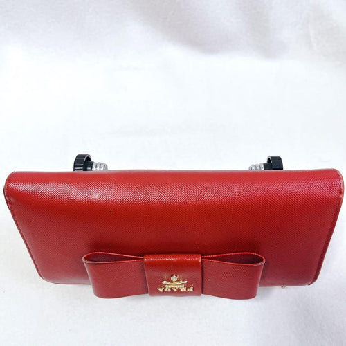 Prada Long Wallet L Red
