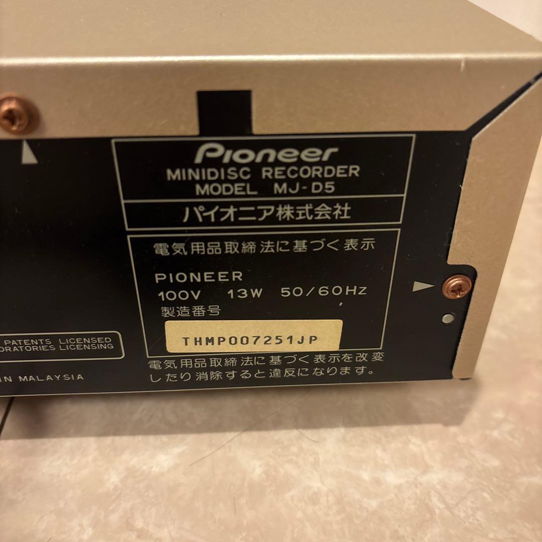 Pioneer Cd, Md Cassette Decks Mj-D5