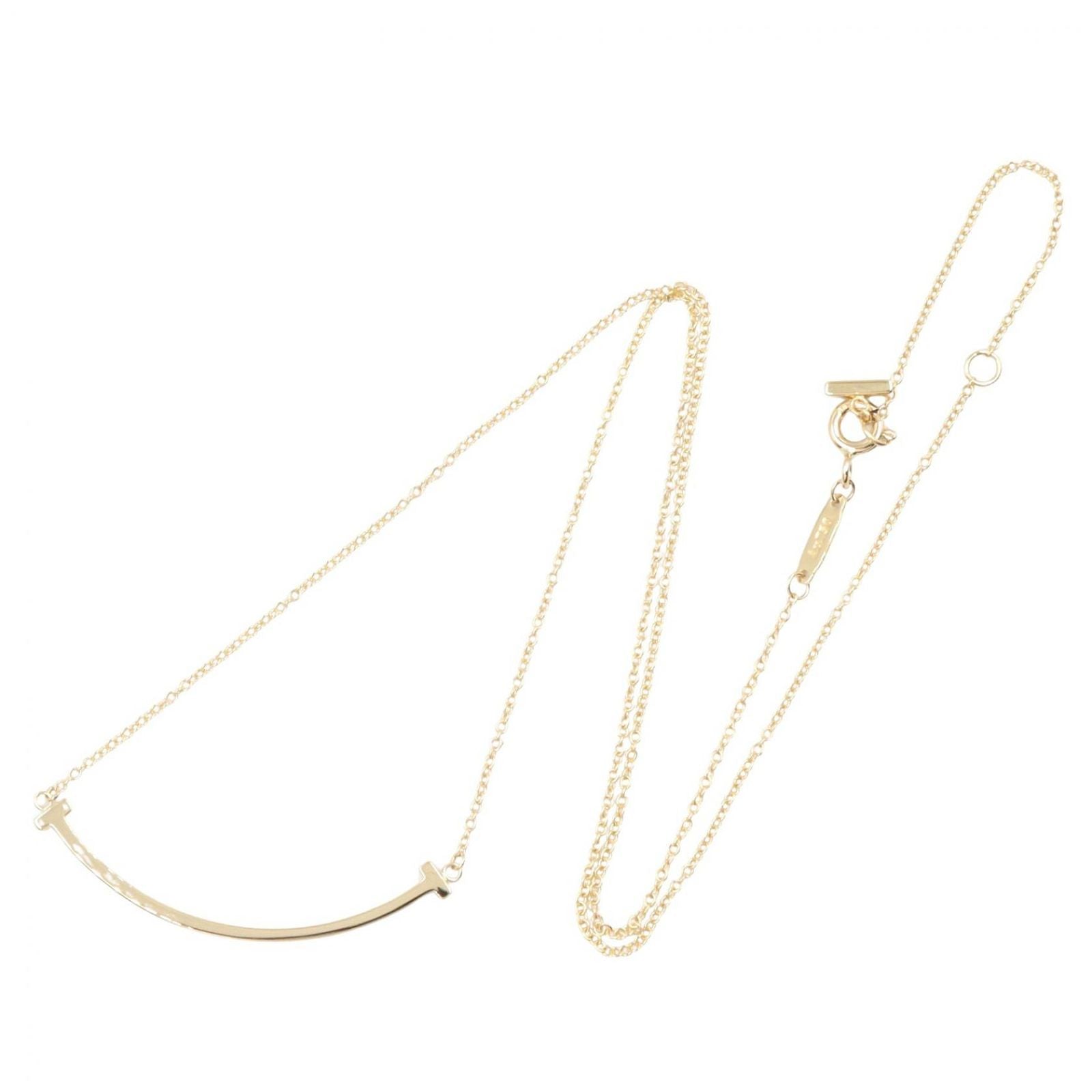 Tiffany Necklace Co T 40.5/45.5Cm K18 Used A