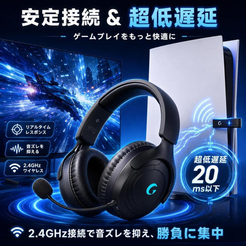 Gaming Headphones Headsets 2.4G Usb/Type-C/Blue Blue