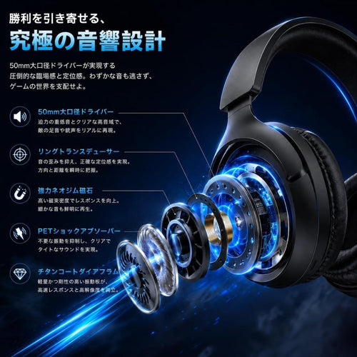 Gaming Headphones Headsets 2.4G Usb/Type-C/Blue Blue