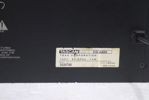 Tascam Cd Sacd Player Cd-A500