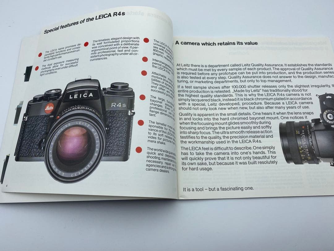 Leica Slr Cameras (Film) R4S Mod. P 1985