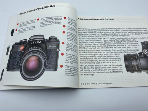 Leica Slr Cameras (Film) R4S Mod. P 1985