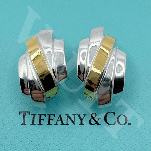 Tiffany Clip-On Earrings Tiffany&Co. Ag925 Yg