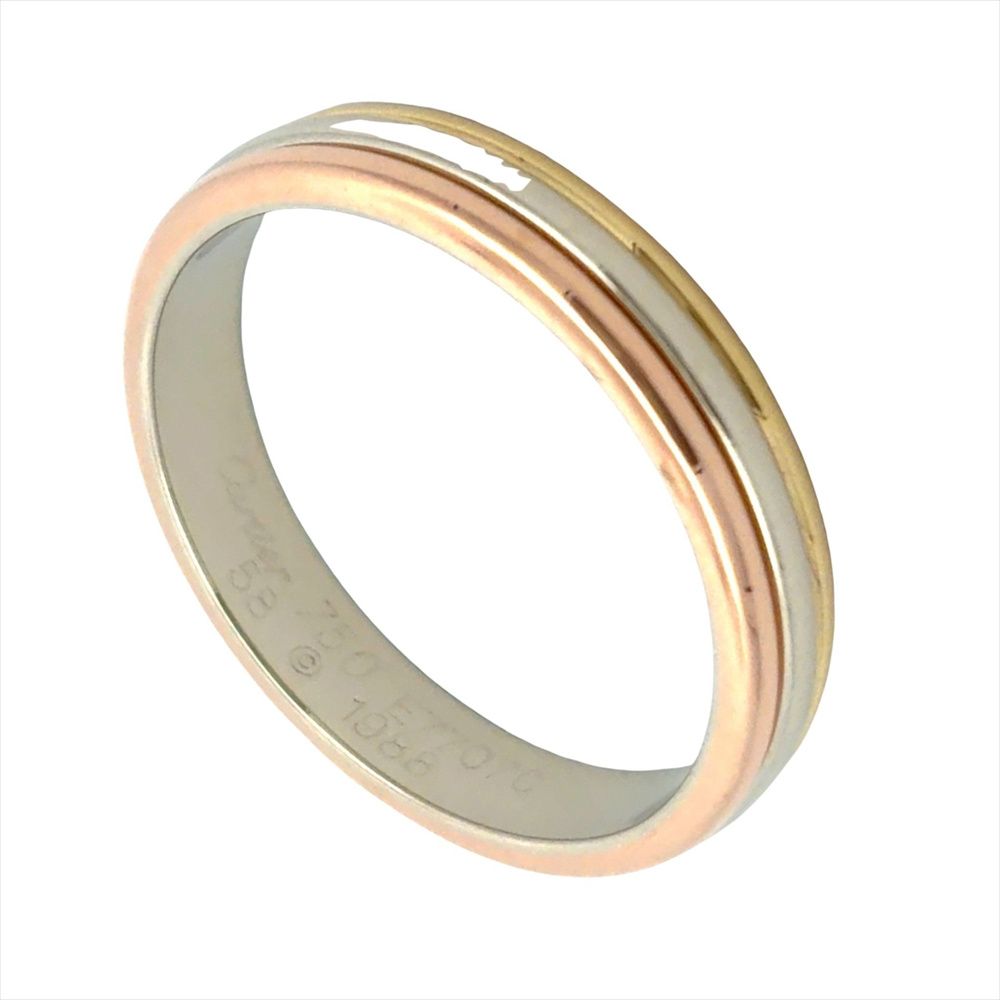 Cartier Ring #58 K18Yg 4.8G K18Pg K18Wg