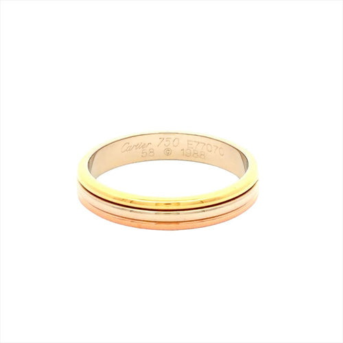 Cartier Ring #58 K18Yg 4.8G K18Pg K18Wg