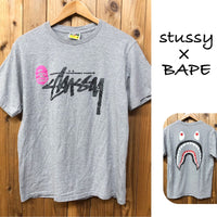 Stussy T -Shirt Bape Camo Shark M A Bathing Ape