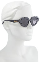 Loewe Sunglasses Tinted Oval Sunglasseshiny Black Smoke