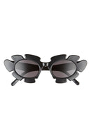Loewe Sunglasses Tinted Oval Sunglasseshiny Black Smoke