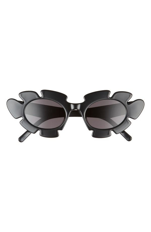 Loewe Sunglasses Tinted Oval Sunglasseshiny Black Smoke
