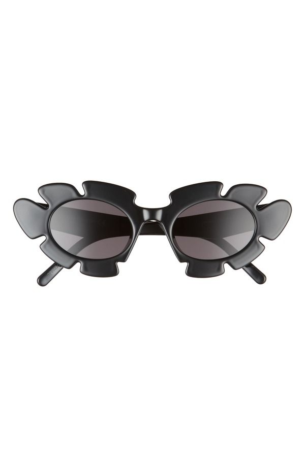 Loewe Sunglasses Tinted Oval Sunglasseshiny Black Smoke