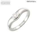Tiffany Ring Tiffany&Co. 10 1P Pt Curved Band Diamond 90328855