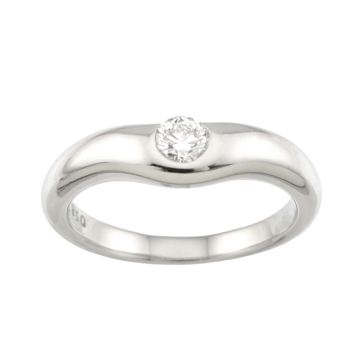 Tiffany Ring Tiffany&Co. 10 1P Pt Curved Band Diamond 90328855