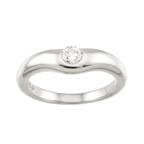 Tiffany Ring Tiffany&Co. 10 1P Pt Curved Band Diamond 90328855