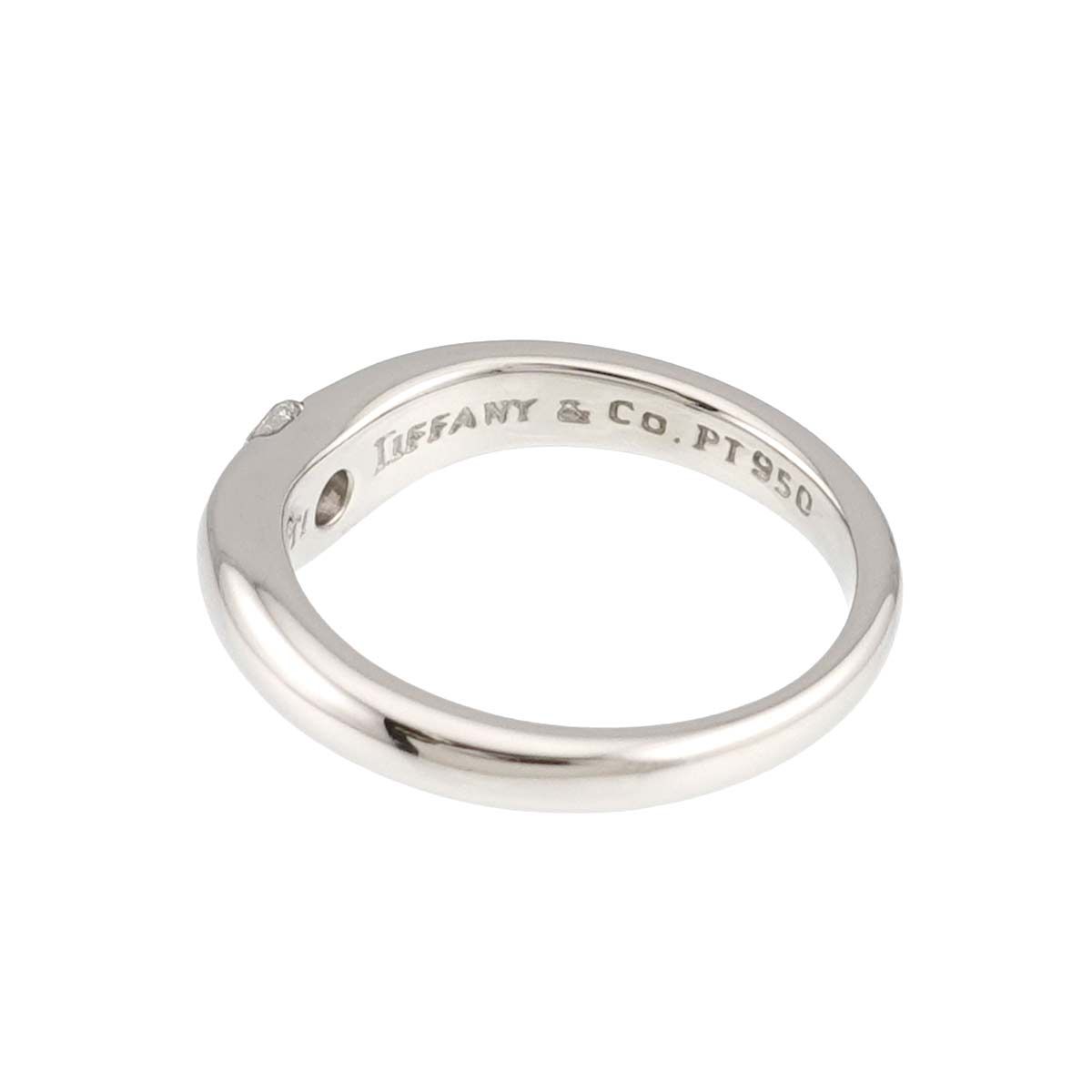 Tiffany Ring Tiffany&Co. 10 1P Pt Curved Band Diamond 90328855