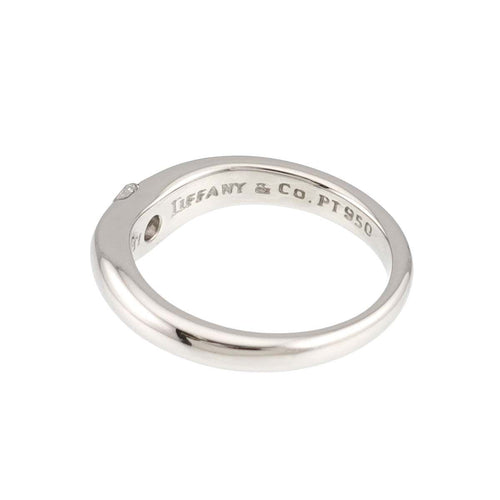 Tiffany Ring Tiffany&Co. 10 1P Pt Curved Band Diamond 90328855