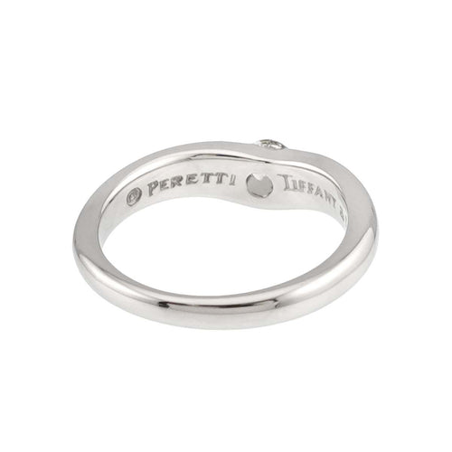 Tiffany Ring Tiffany&Co. 10 1P Pt Curved Band Diamond 90328855