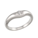 Tiffany Ring Tiffany&Co. 10 1P Pt Curved Band Diamond 90328855