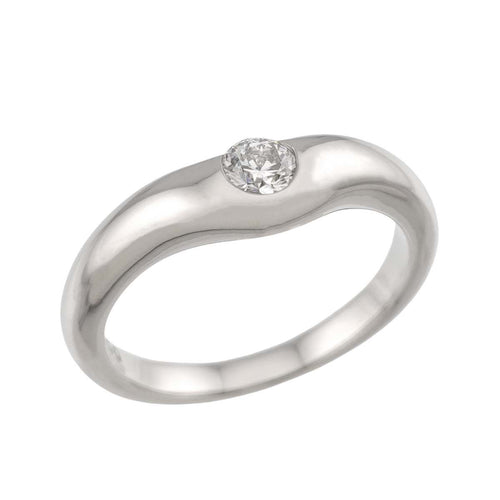 Tiffany Ring Tiffany&Co. 10 1P Pt Curved Band Diamond 90328855