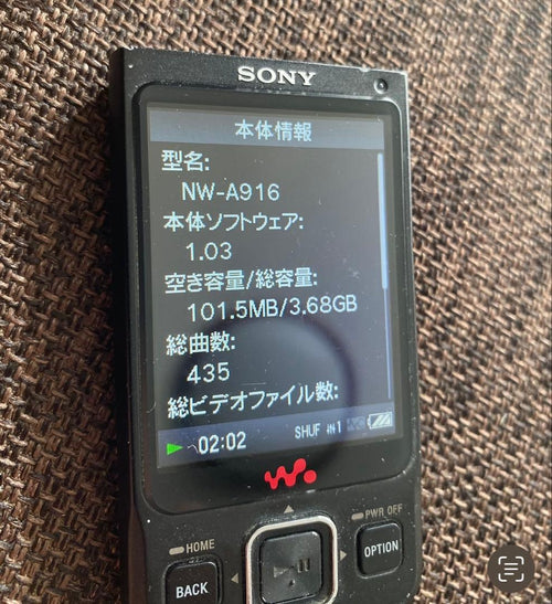 Sony Digital Audio Player Nw-A916 Walkman