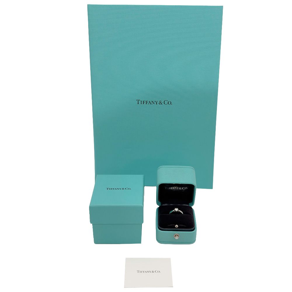 Tiffany Ring Tiffany&Co. 0.27Ct 7.5 Pt950 3.2G H/Vs1/3Ex