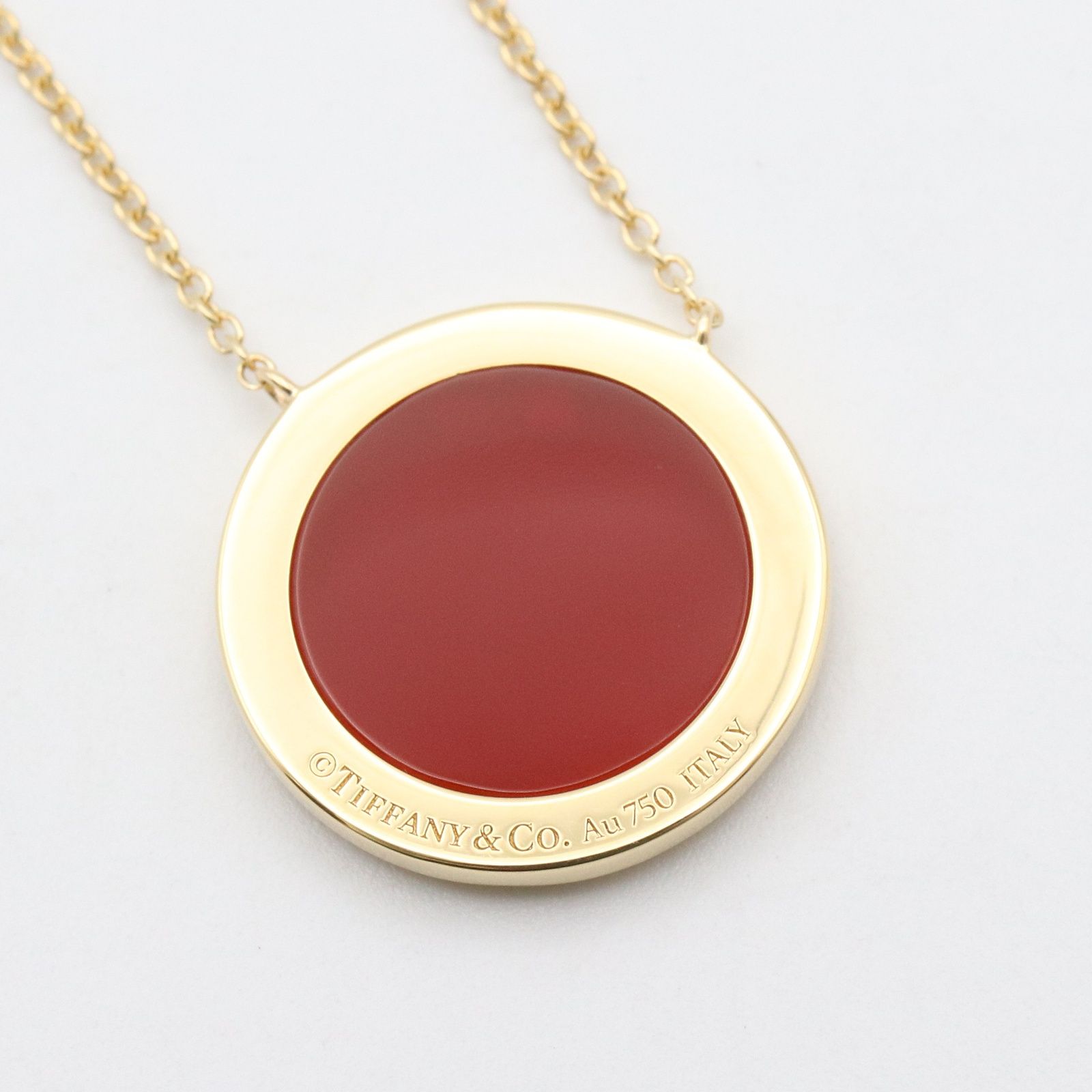 Tiffany Necklace Co T Two 40.5/45.5 K18
