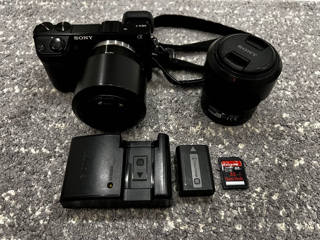 Sony Mirrorless Interchangeable Lips Nex-7 Sel1855 Sel50F18