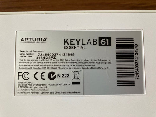 Midi Keyboard Pad Arturia Keylab 61