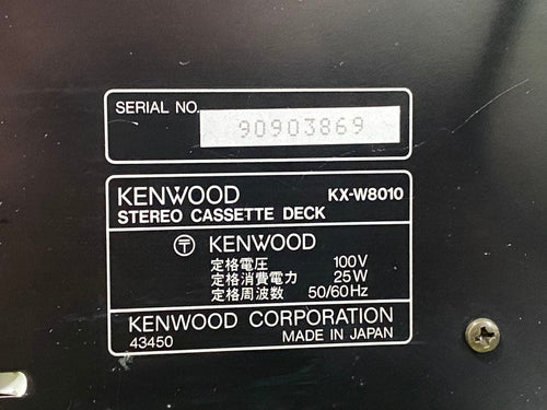 Kenwood Cd Md Cassette Deck Kx-W8010