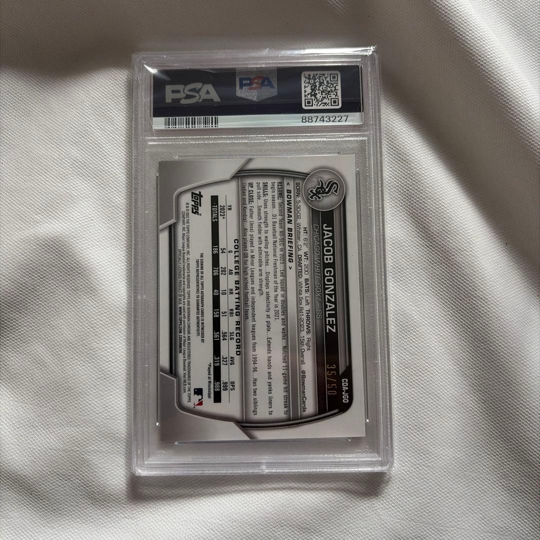 Mlb 2023 Bowman Draft Jacob Gonzalez Psa 9