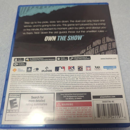 Playstation5 Games (Physical) Ps5 &Mlb The Show 21