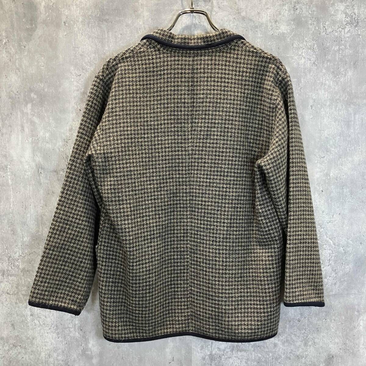 Others 80S Archive Comme Des Garcons Plaid Wool Pajama Shirt Jacket Beige
