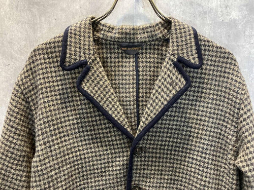 Others 80S Archive Comme Des Garcons Plaid Wool Pajama Shirt Jacket Beige