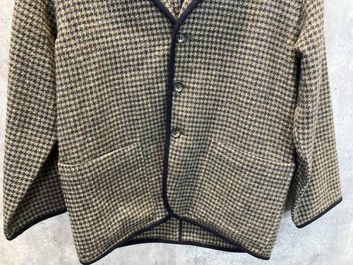 Others 80S Archive Comme Des Garcons Plaid Wool Pajama Shirt Jacket Beige