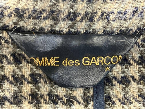 Others 80S Archive Comme Des Garcons Plaid Wool Pajama Shirt Jacket Beige