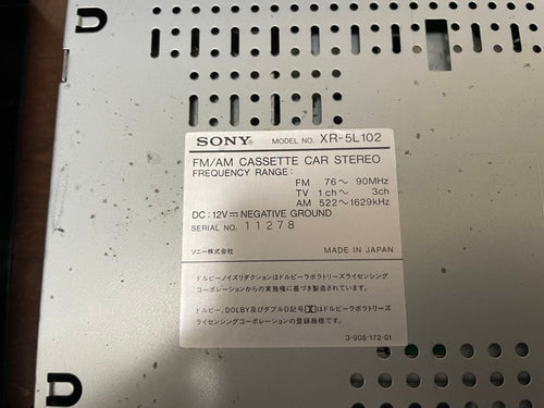 Sony Cd, Md Cassette Decks Xr-5L102