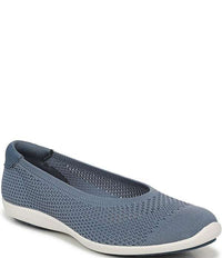High Heel Pumps Ryka Womens Clever Knit Ballet Flats Flintstone Blue